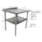 Bk Resources Work Table Stainless Steel With Undershelf, 1.5" Rear Riser 24"Wx24"D VTTR-2424 - alternate 3